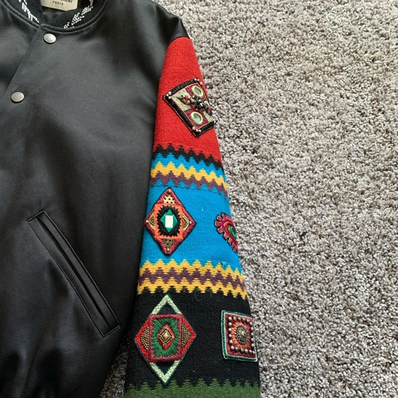 Saint Laurent Satin-Wool Teddy jacket with embroidered sleeves - Picture 7 of 16